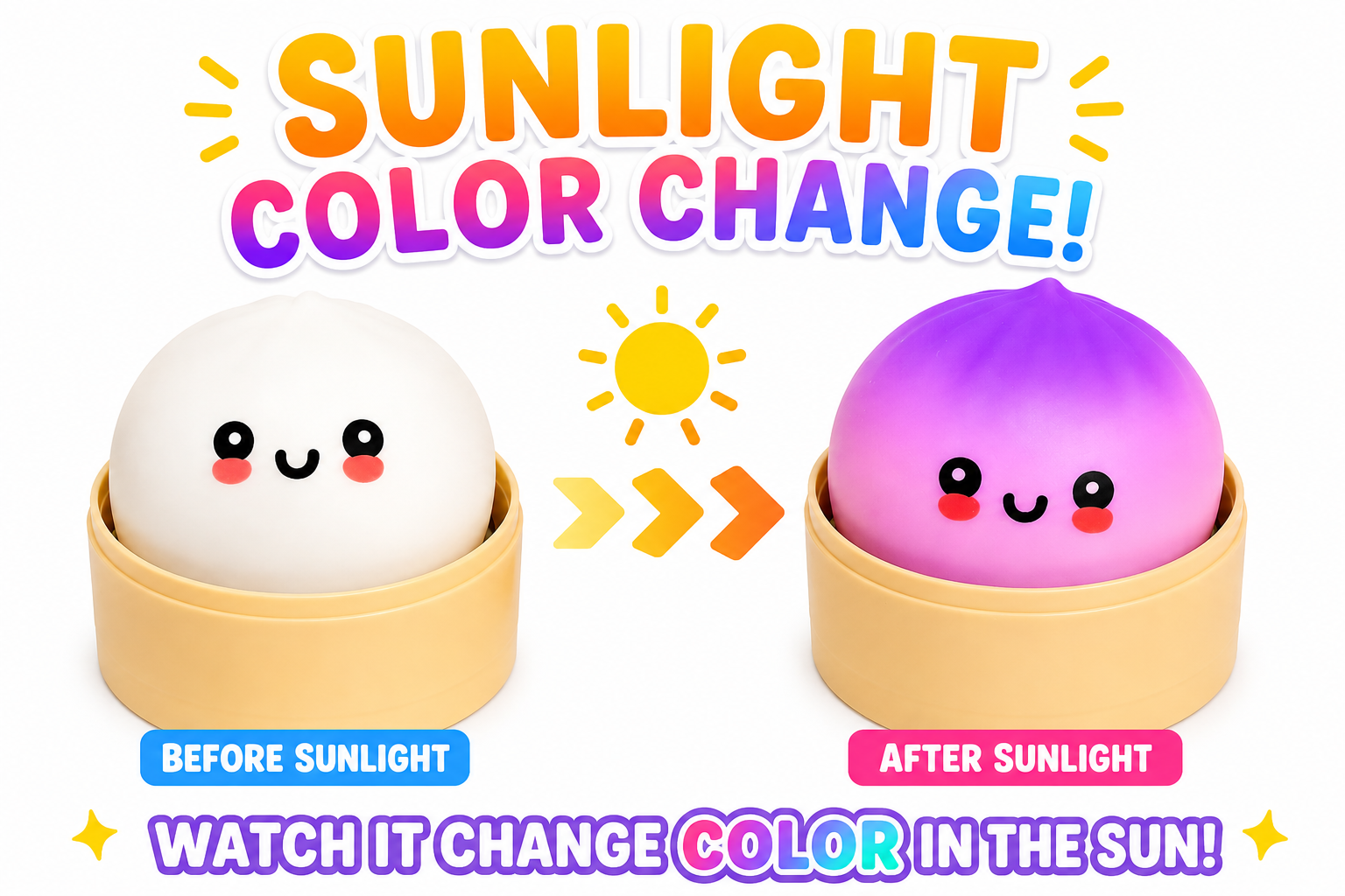 Sunlight Color-Changing Bao Squishy Blind Box