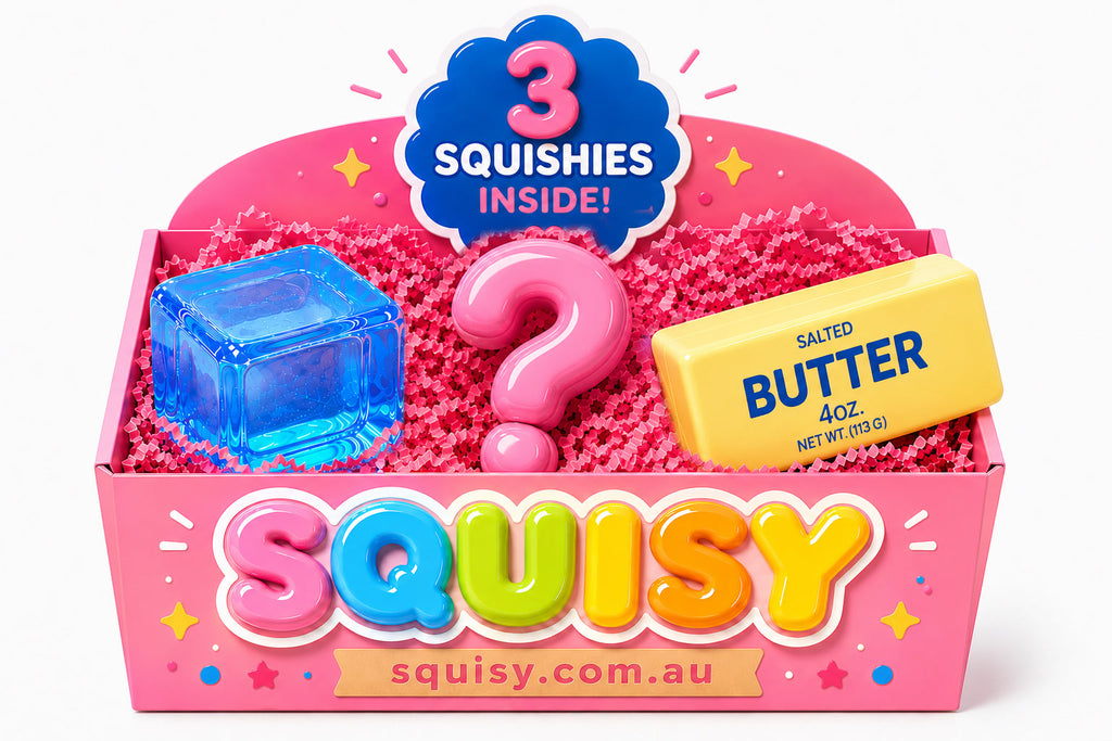 3-Piece Squishy Lucky Box –  Random Squishy & Ice Cube & Butter