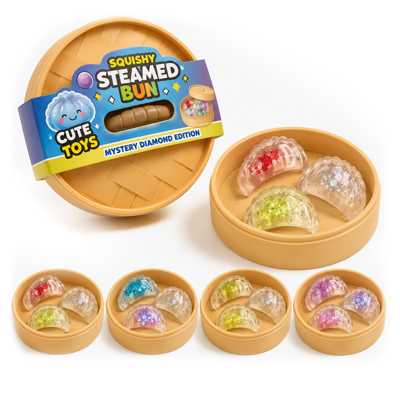 Crystal Shrimp Dumpling  Squishy Squeeze Blind Box
