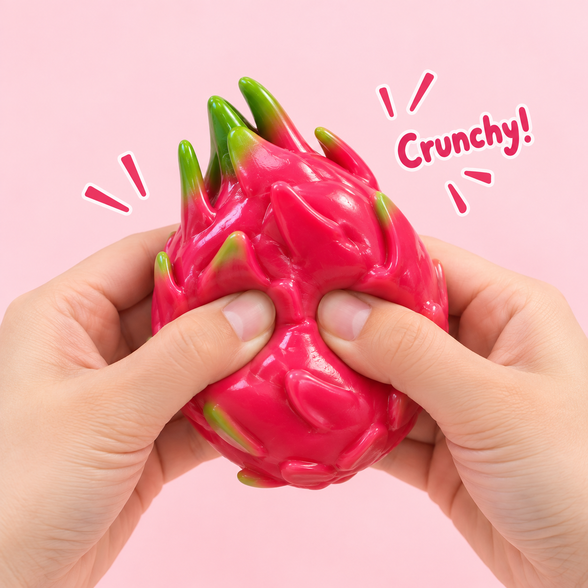 Crunchy Dragon Fruit Squishy – Satisfying Sensory Toy - 1-PIECE BOX