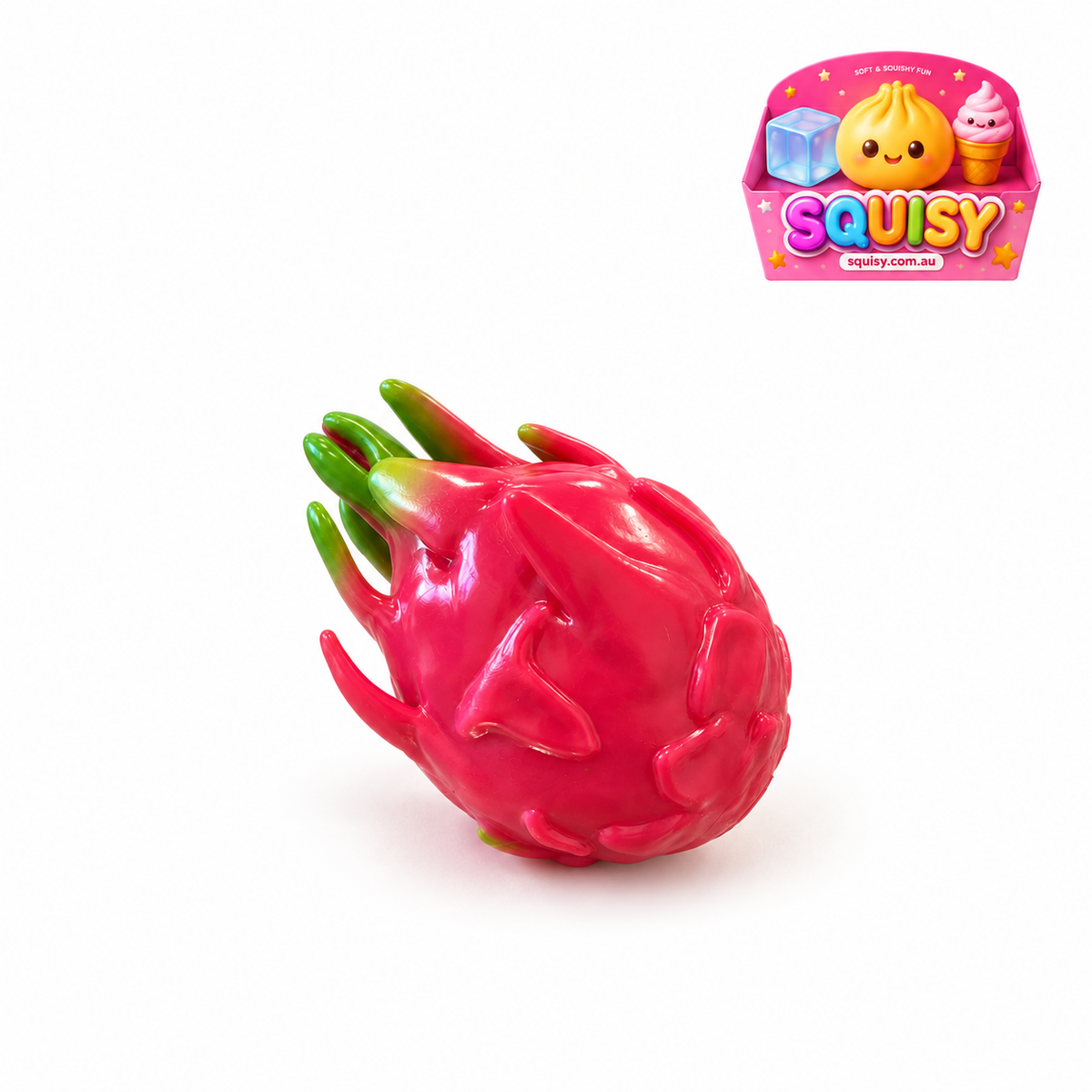 Crunchy Dragon Fruit Squishy – Satisfying Sensory Toy - 1-PIECE BOX