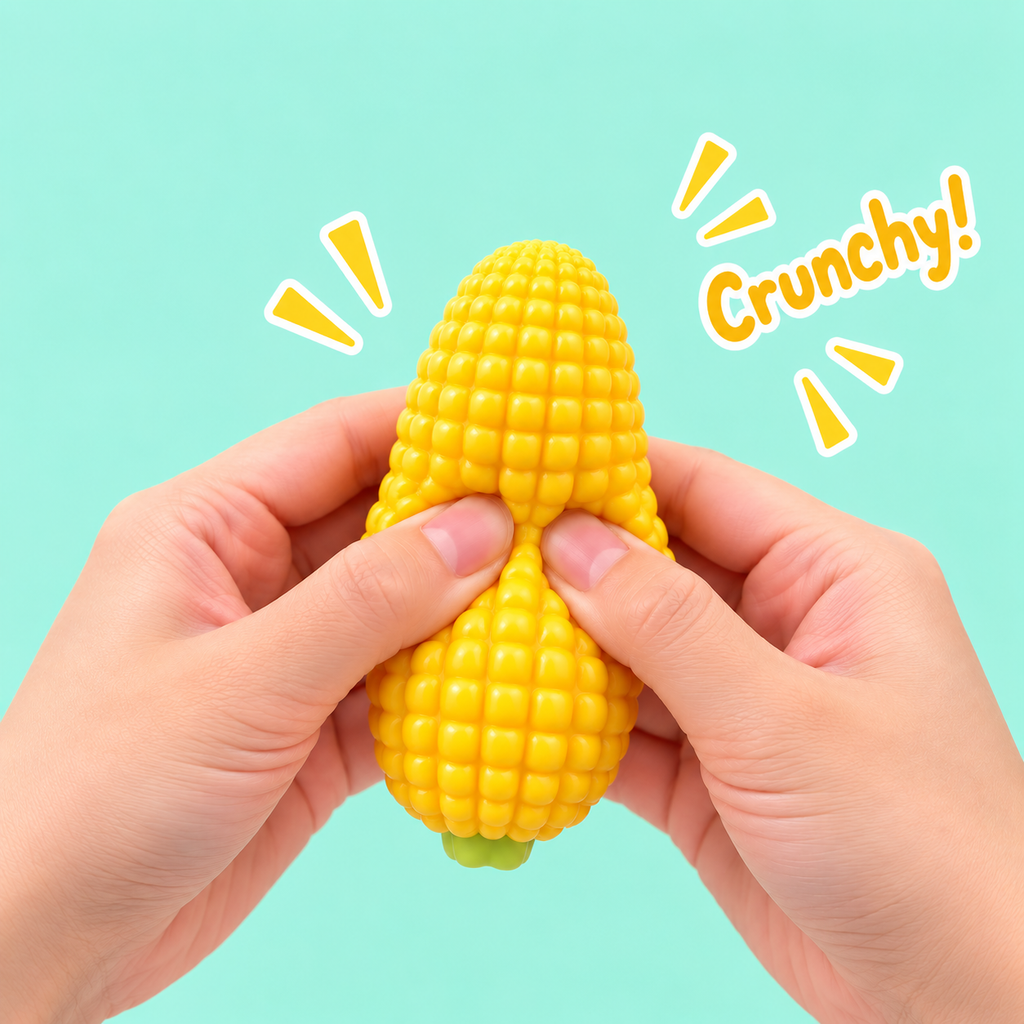 Crunchy Corn Squishy – Satisfying Sensory Toy - 1-PIECE BOX
