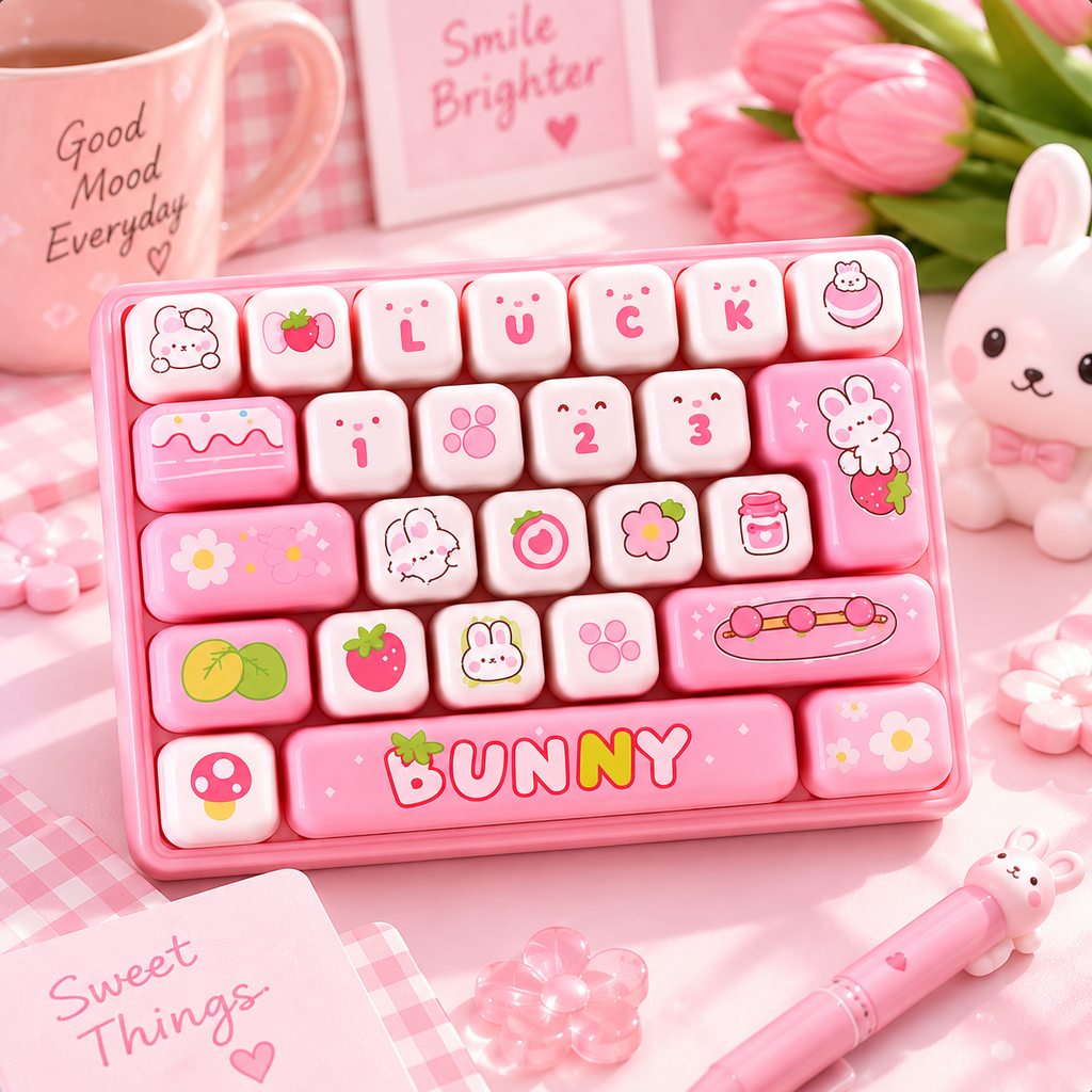 Kawaii Keyboard Squishy – Press & Fidget Sensory Toy - 1-PIECE BOX