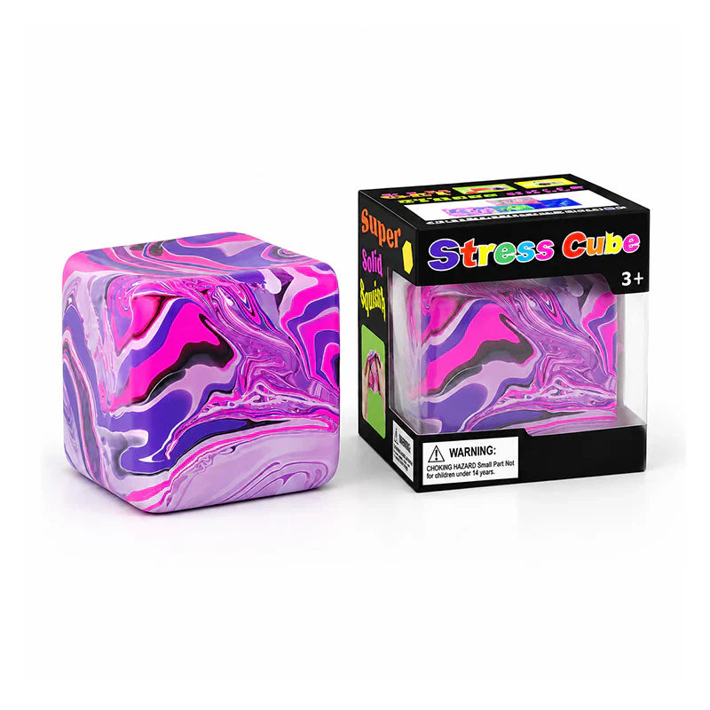 Purple Marble Cube Stress Relief Squishy