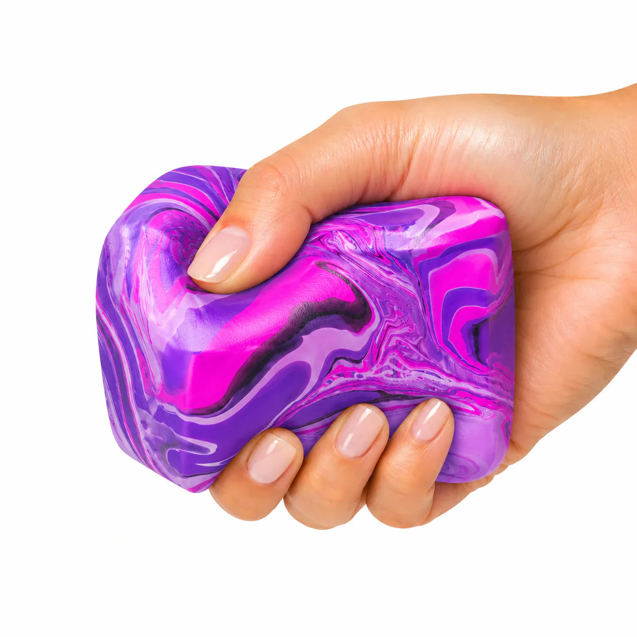 Purple Marble Cube Stress Relief Squishy
