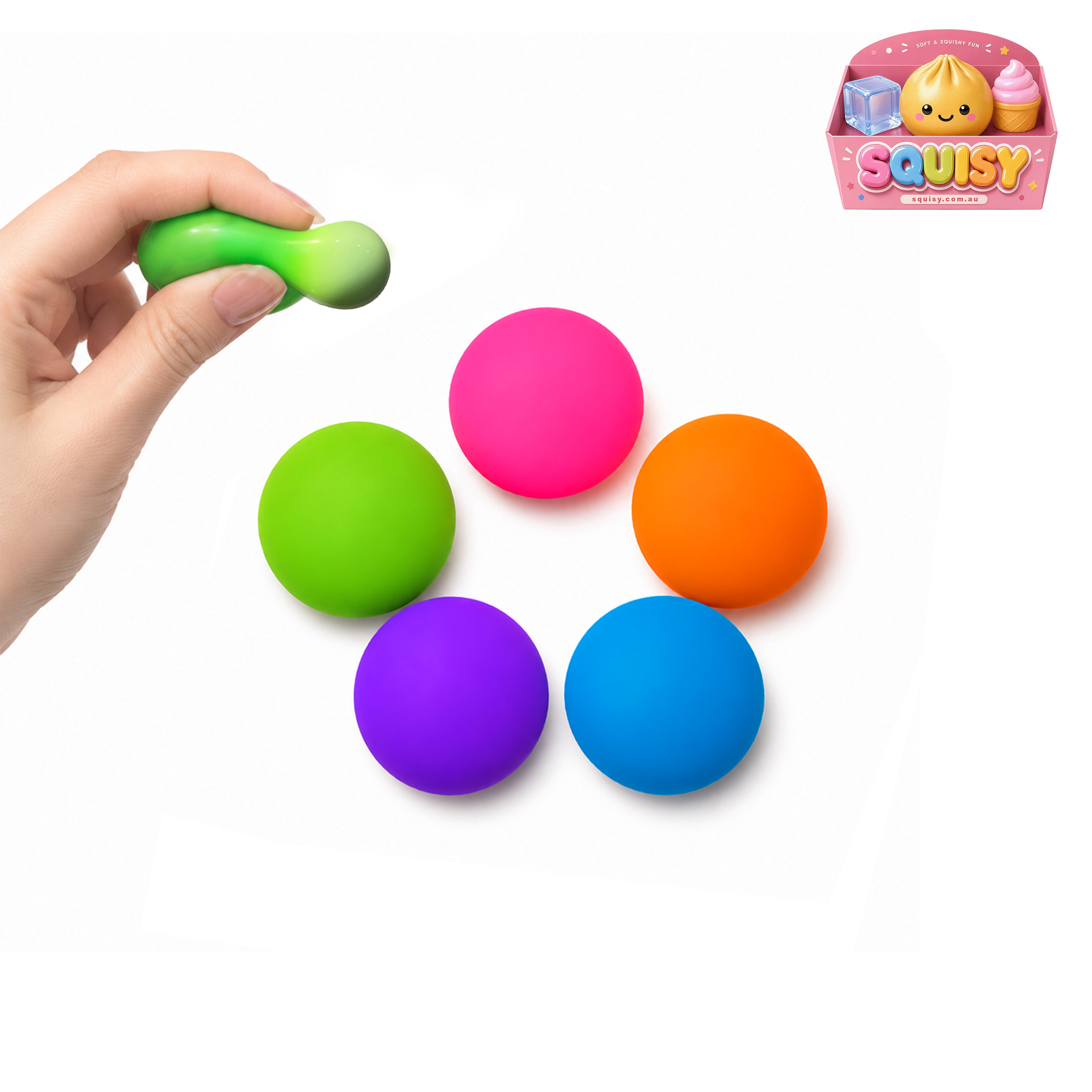 SQUISY Squish Ball - 1-PIECE BOX