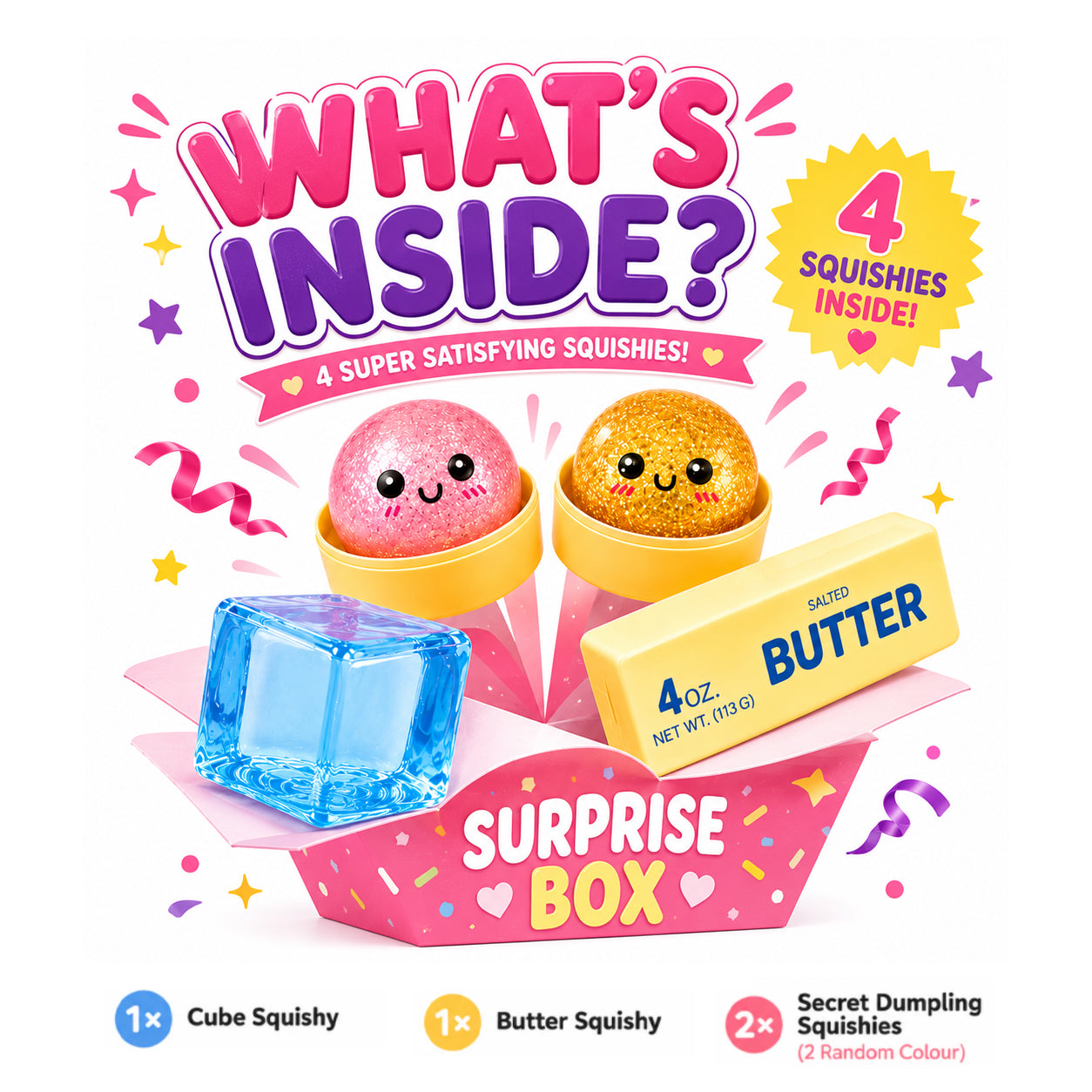 The Viral 5cm Dumpling Sensory Squishy Toy Value Bundle