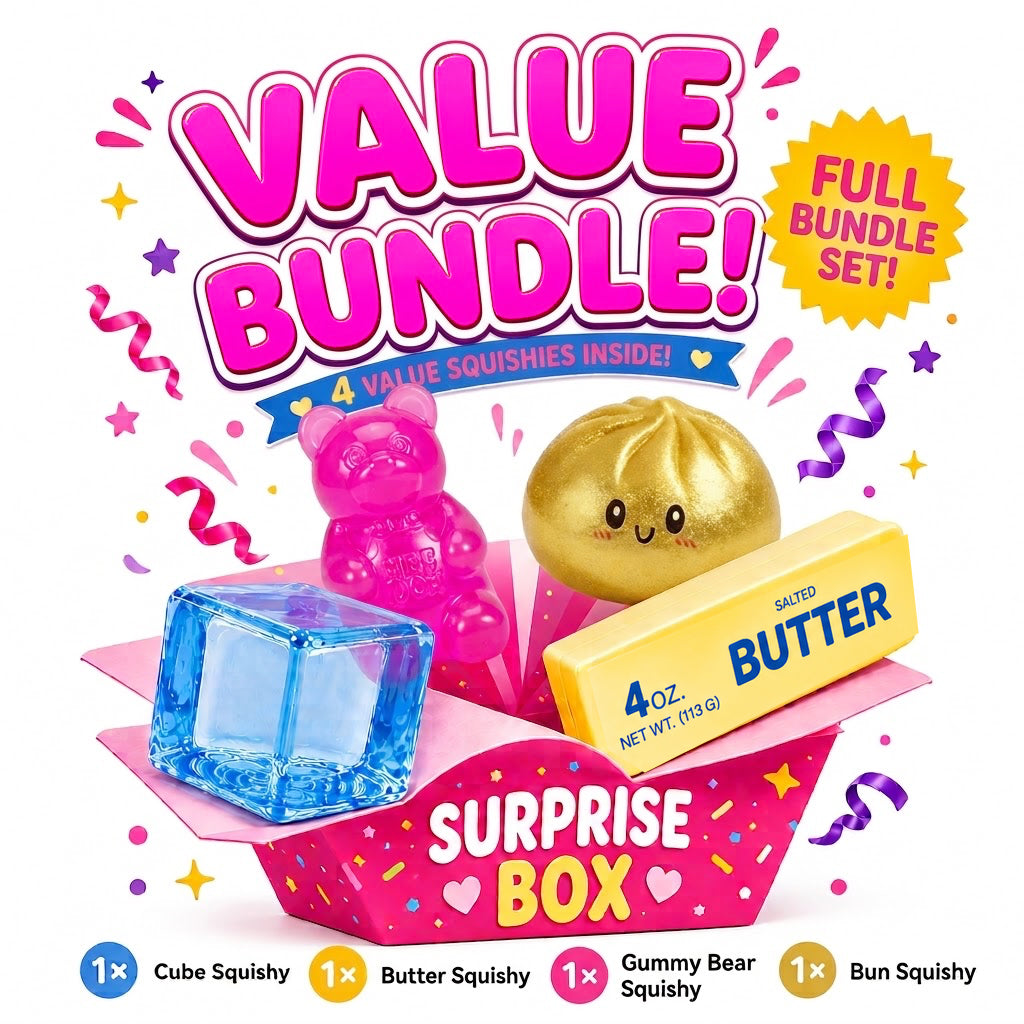 Gummy Bear & Dumpling Sensory Squishy Toy Value Bundle